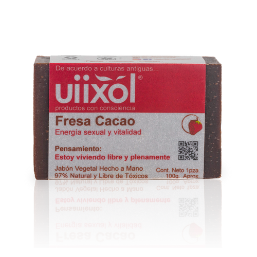Jabón de Fresa Cacao 100g - Uiixol Productos con Conciencia