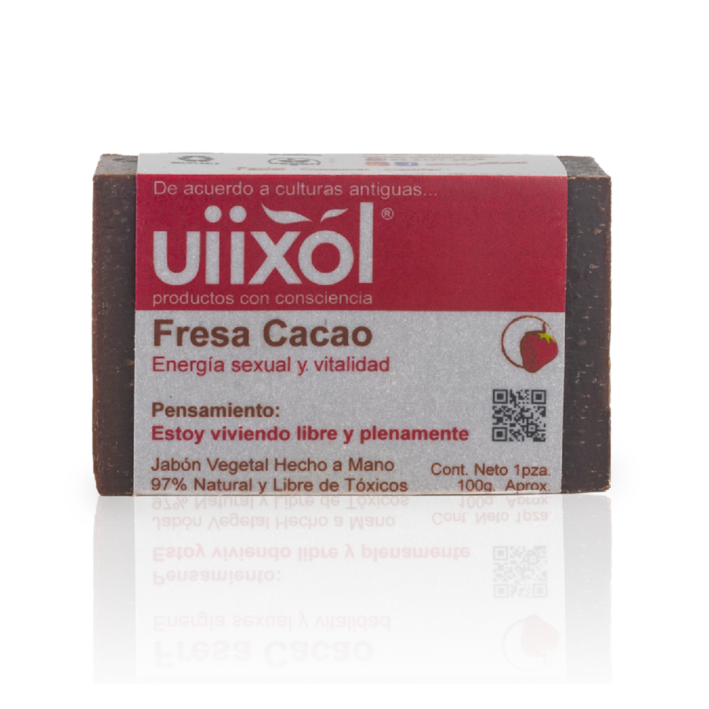 Jabón de Fresa Cacao 100g - Uiixol Productos con Conciencia