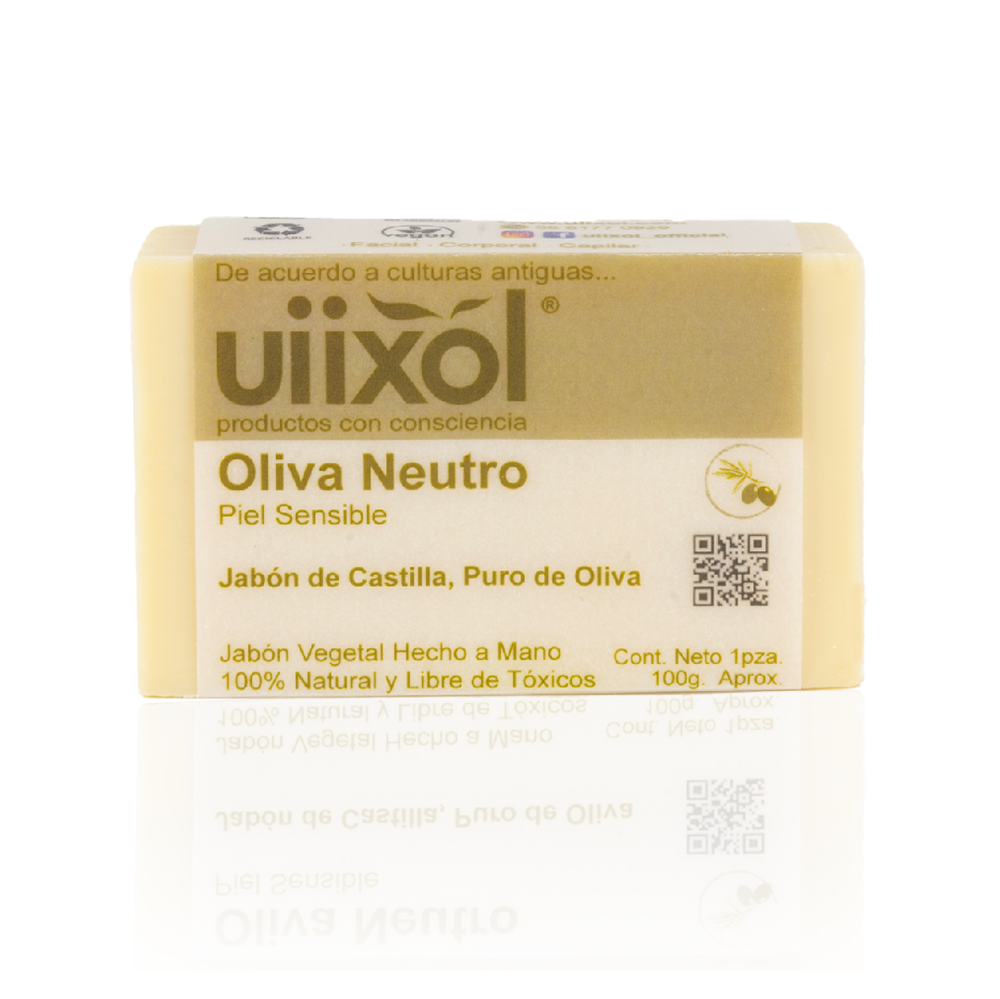 Jabón de Oliva Neutro 100g - Uiixol Productos con Conciencia
