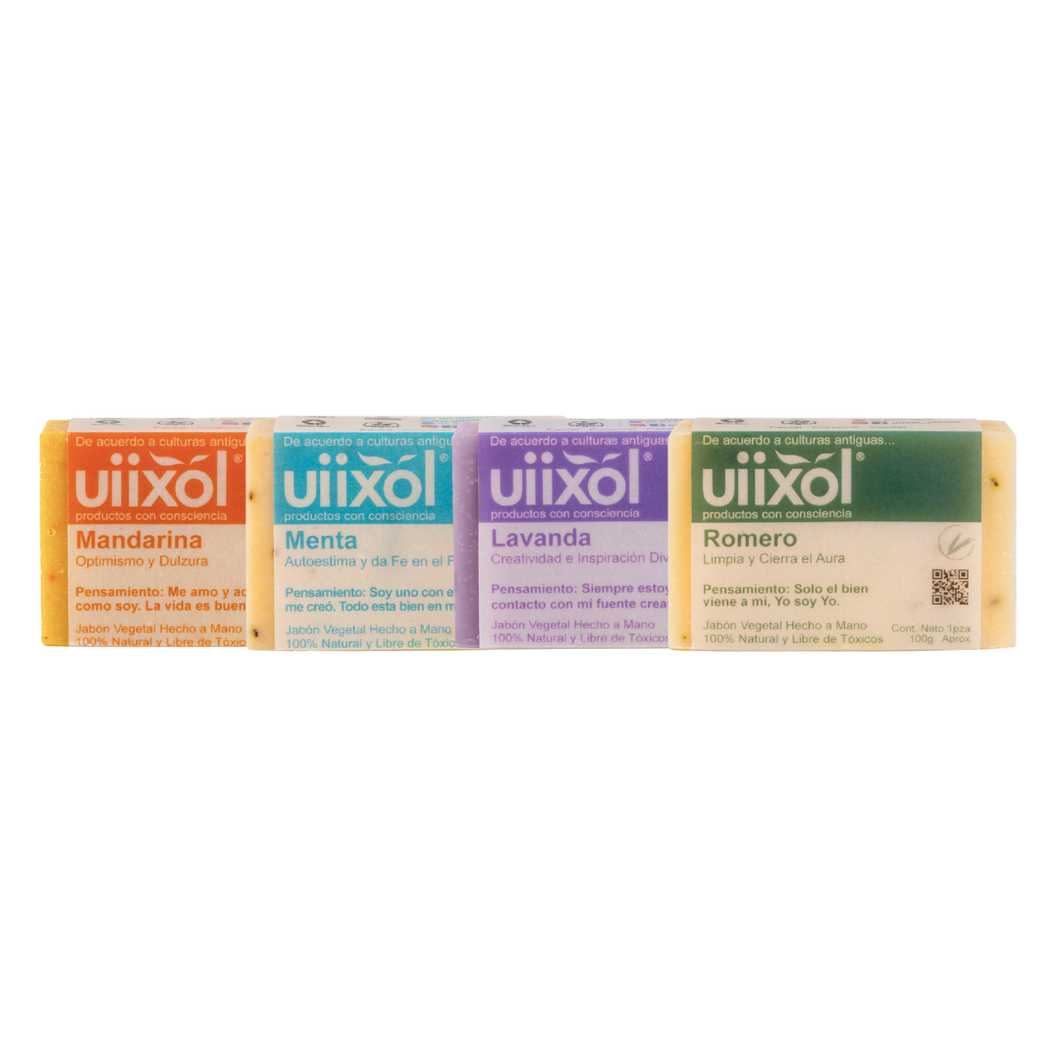 Paquete 4 jabones - Uiixol Productos con Conciencia