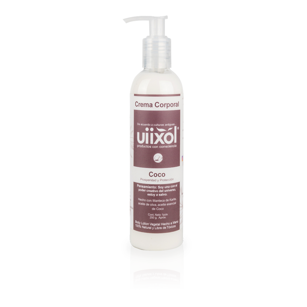 Crema Corporal Coco 250g - Uiixol Productos con Conciencia