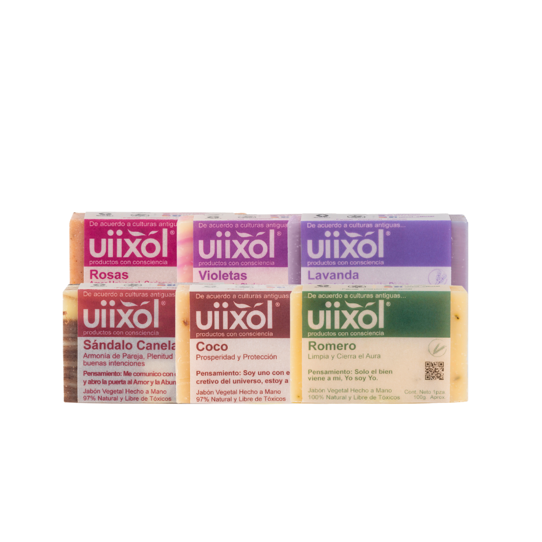 Paquete 6 jabones - Uiixol Productos con Conciencia
